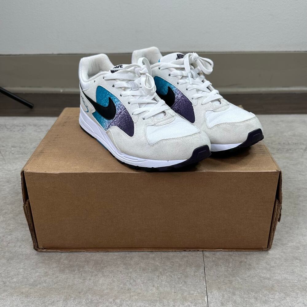 Vintage Y2K Nike Air Skylon 2 Low Top Shoes Mens 10.5 Emerald Cream White Purple
